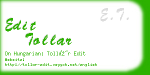 edit tollar business card